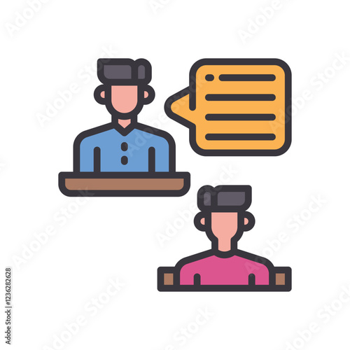 meeting filled color icon. vector icon for your website, mobile, presentation, and logo design.