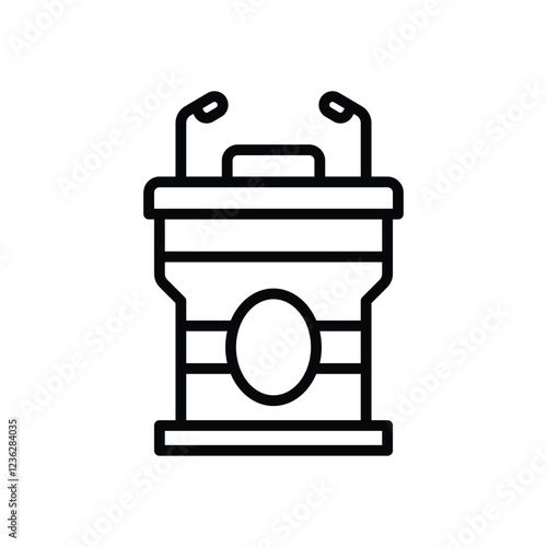 podium line icon. vector icon for your website, mobile, presentation, and logo design.