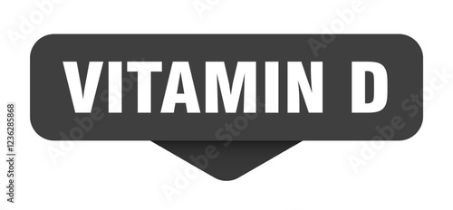 vitamin d sticker. vitamin d sign on transparent background
