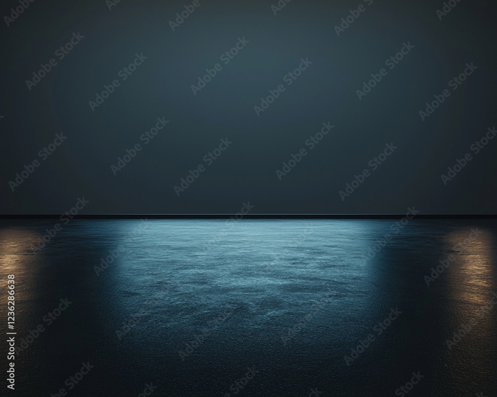 Dark room with illuminated floor. Dark room with illuminated floor.