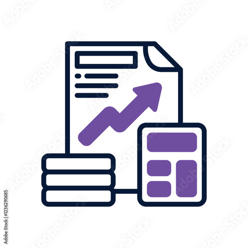 calculation dual tone icon. vector icon for your website, mobile, presentation, and logo design.