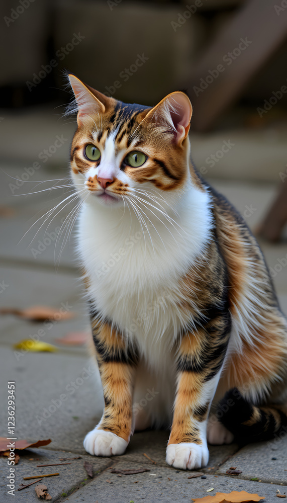 Cat. isolated with white shades