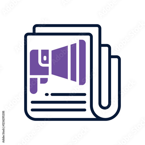 newspaper dual tone icon. vector icon for your website, mobile, presentation, and logo design.