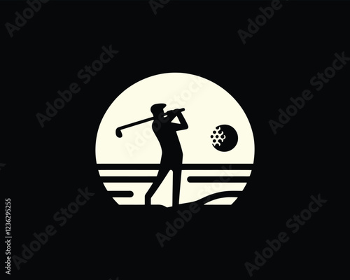 golf player silhouette