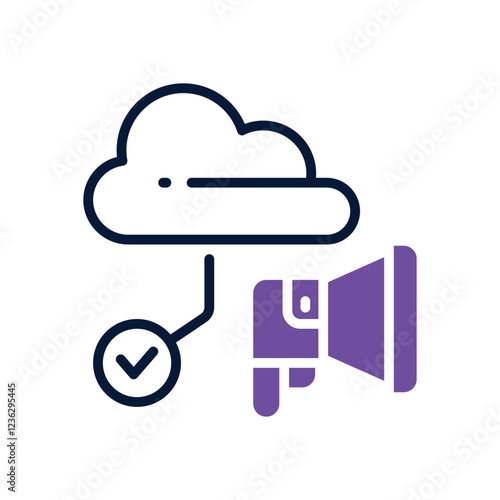 cloud promotion dual tone icon. vector icon for your website, mobile, presentation, and logo design.