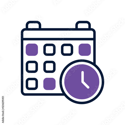 event schedule dual tone icon. vector icon for your website, mobile, presentation, and logo design.