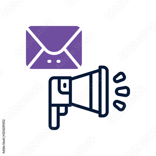 email marketing dual tone icon. vector icon for your website, mobile, presentation, and logo design.