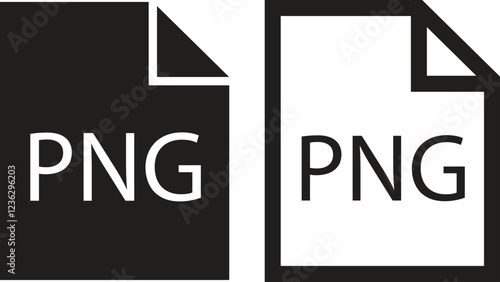 File icons set. Format of document on computer flat and line symbols. PNG file signs. Audio extension multimedia application software folder. Presentation designs isolated on transparent background.