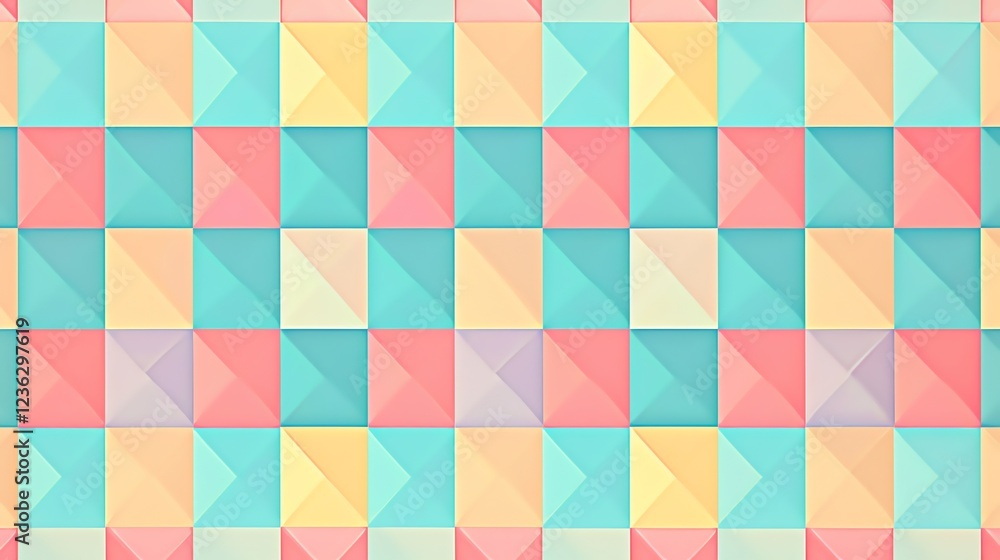 A colorful geometric pattern made of squares. A colorful geometric pattern made of squares.