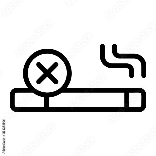 no smoking line icon