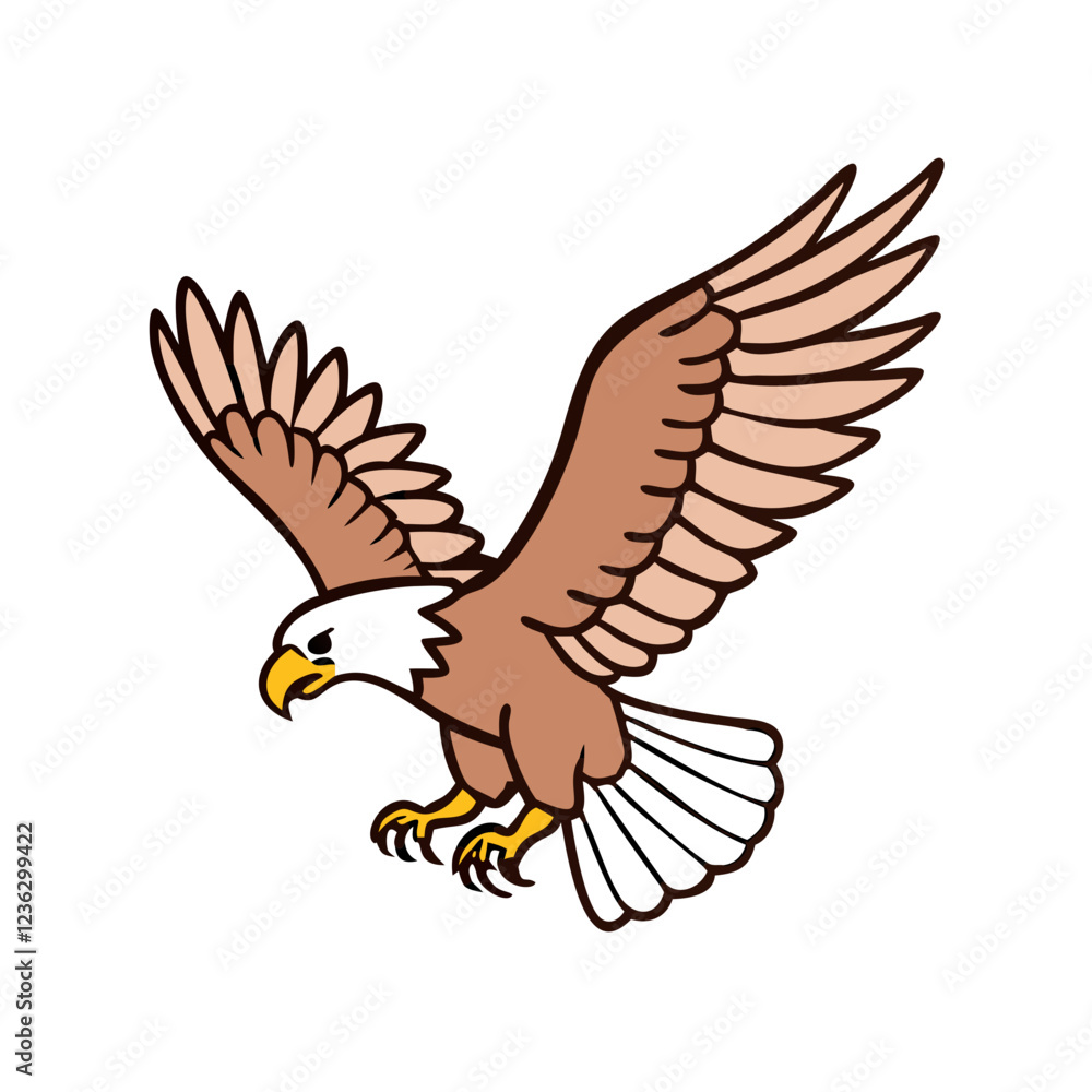 Obraz premium eagle flying icon, eagle flying vector illustration-simple illustration of eagle flying, perfect for eagle flying logos and icons