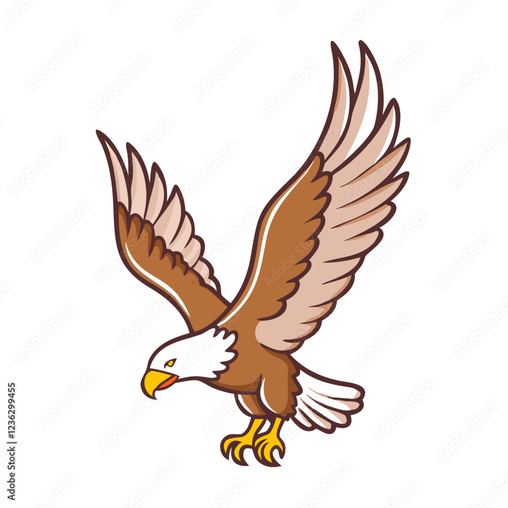 Obraz premium eagle flying icon, eagle flying vector illustration-simple illustration of eagle flying, perfect for eagle flying logos and icons