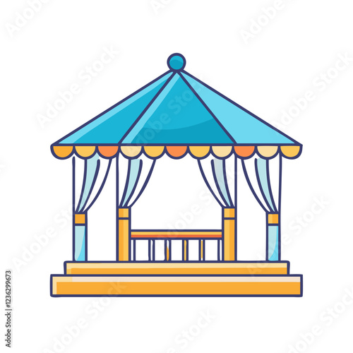gazebo icon, gazebo vector illustration-simple illustration of gazebo, perfect for gazebo logos and icons