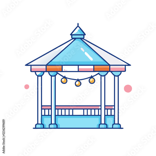 gazebo icon, gazebo vector illustration-simple illustration of gazebo, perfect for gazebo logos and icons