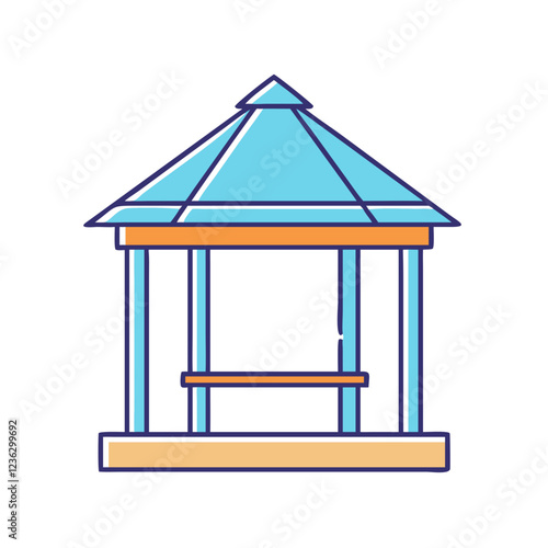 gazebo icon, gazebo vector illustration-simple illustration of gazebo, perfect for gazebo logos and icons