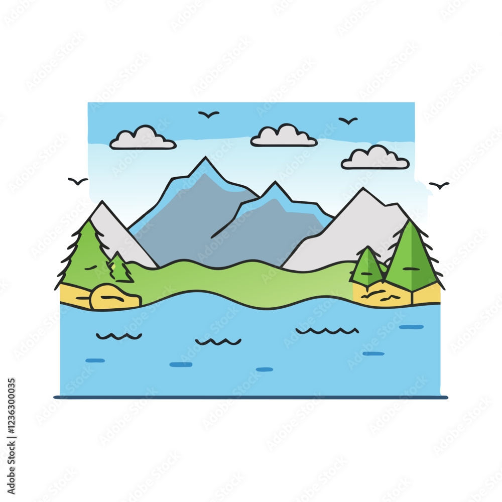 lake icon, lake vector illustration-simple illustration of lake, perfect for lake logos and icons lake icon, lake vector illustration-simple illustration of lake, perfect for lake logos and icons