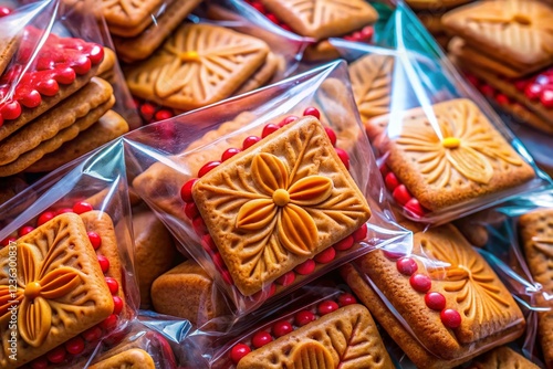 Lotus Biscoff Belgian Biscuits Snack Packs in Recyclable Cellophane Wrapping photo