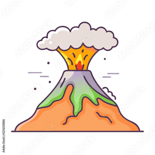 volcano icon, volcano vector illustration-simple illustration of volcano, perfect for volcano logos and icons