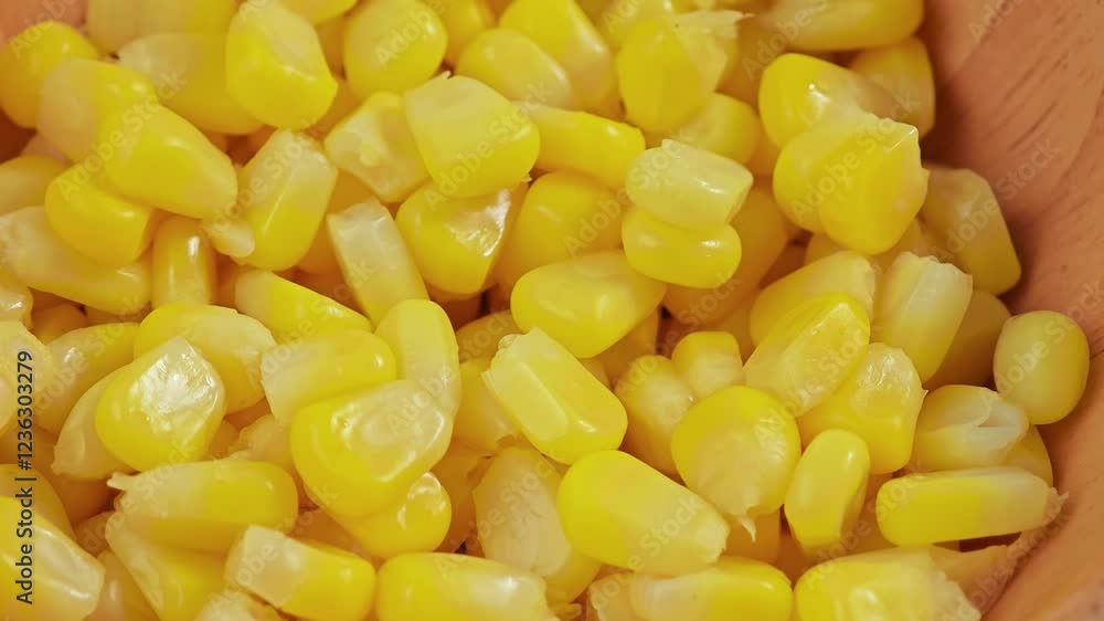 Yellow sweet corn on a bowl wooden Yellow sweet corn on a bowl wooden
