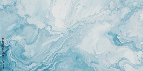 Photography Watercolor surface ocean water wave, seamless blue water ocean wave background