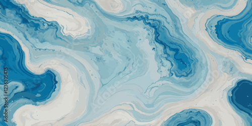 Art teal soft blue sea water ocean wavy and silver marble texture background. Water  ocean wave white and soft blue aqua, teal and marble texture