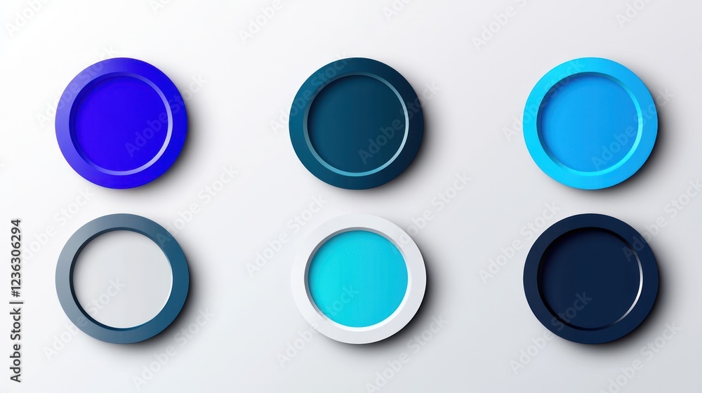 Colorful circles infographic on white background Colorful circles infographic on white background