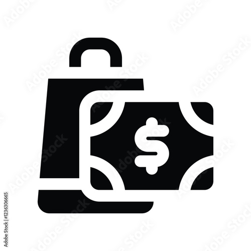 cash payment solid icon. vector icon for your website, mobile, presentation, and logo design.