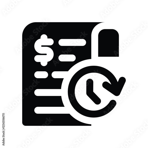 transaction history solid icon. vector icon for your website, mobile, presentation, and logo design.
