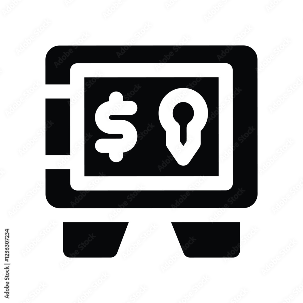 deposit box solid icon. vector icon for your website, mobile, presentation, and logo design. deposit box solid icon. vector icon for your website, mobile, presentation, and logo design.