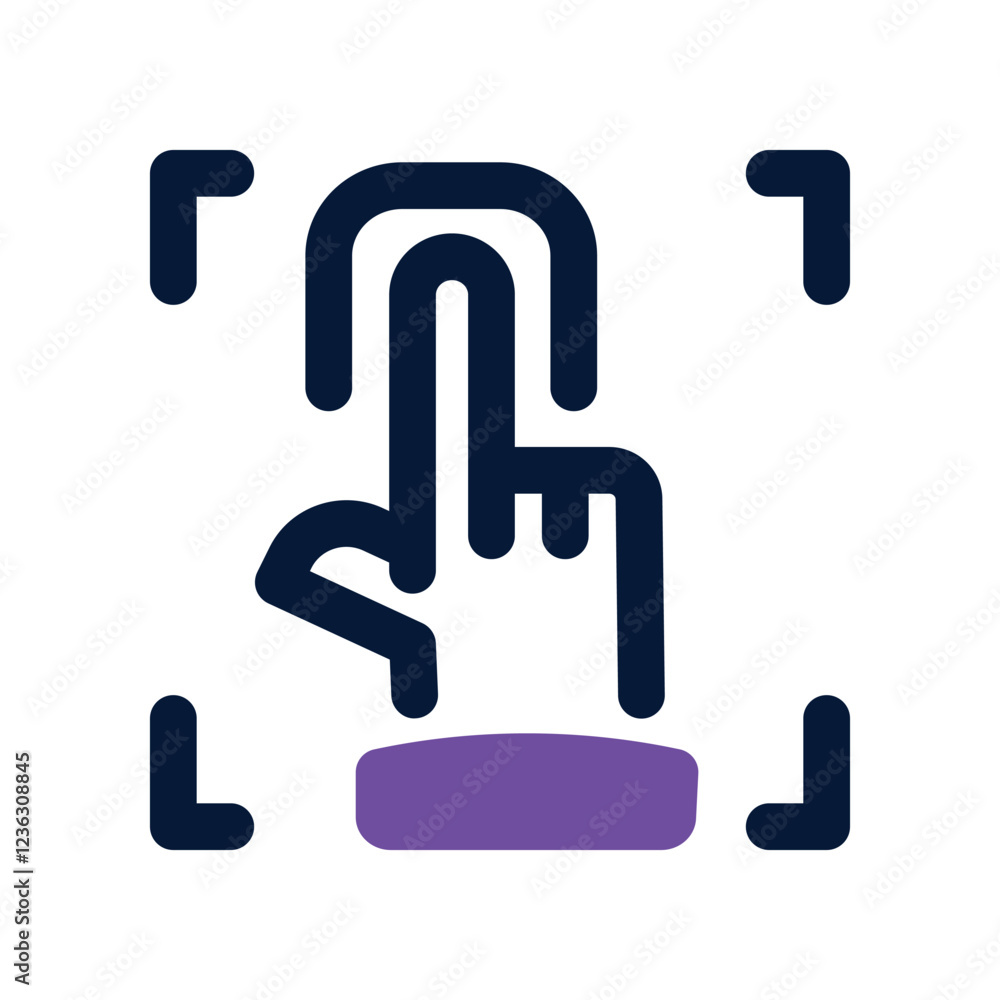 fingerprint scanner dual tone icon. vector icon for your website, mobile, presentation, and logo design. fingerprint scanner dual tone icon. vector icon for your website, mobile, presentation, and logo design.