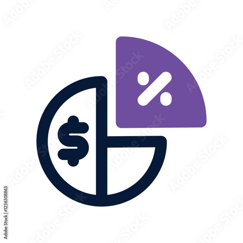 dividends dual tone icon. vector icon for your website, mobile, presentation, and logo design.