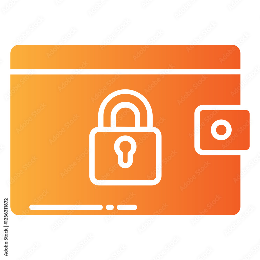 MONEY SECURITY icon gradient glyph MONEY SECURITY icon gradient glyph