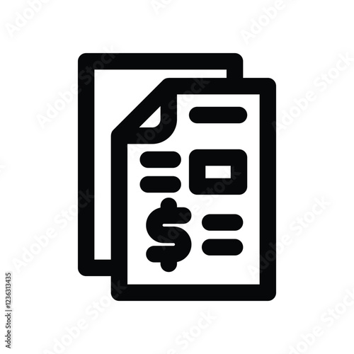invoice line icon. vector icon for your website, mobile, presentation, and logo design.