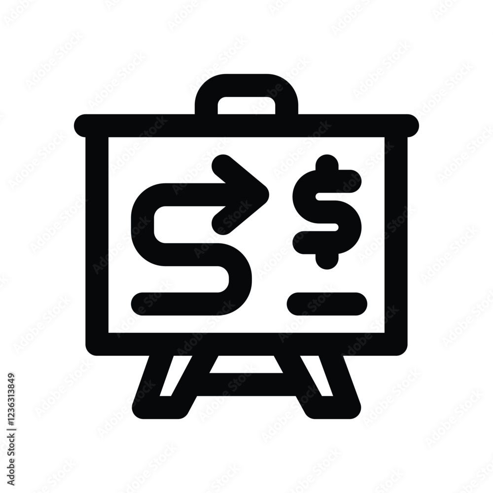 financial presentation line icon. vector icon for your website, mobile, presentation, and logo design. financial presentation line icon. vector icon for your website, mobile, presentation, and logo design.