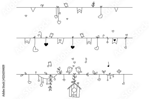 love story of lonely birds in warm spring