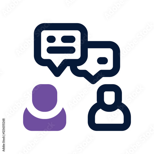 discussion dual tone icon. vector icon for your website, mobile, presentation, and logo design.