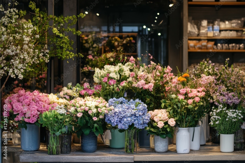 Charming Flower Shop Display Charming Flower Shop Display