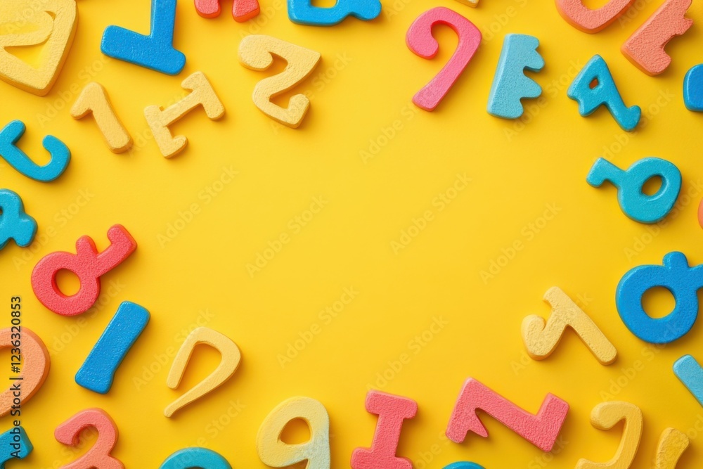 Fototapeta premium Colorful Foam Numbers