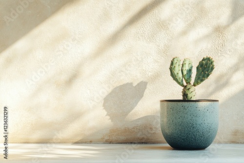 Cactus Plant in Minimalist Setting