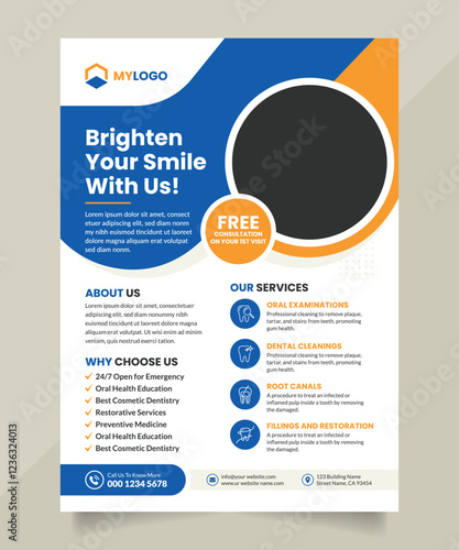 Dental and Medical Related Flyer Design Template