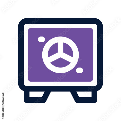 safety box dual tone icon. vector icon for your website, mobile, presentation, and logo design.