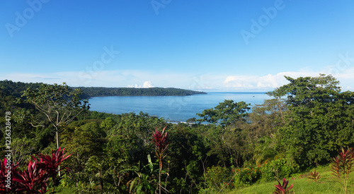 Blick auf die Drake Bay, Puntarenas, Costa Rica