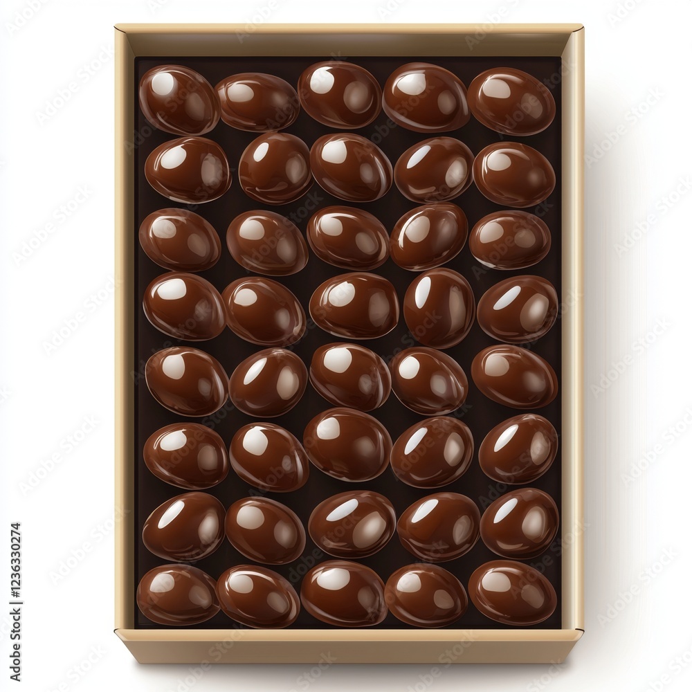 Delicious Assortment of Chocolate Eggs in Elegant Box Perfect for Festive Celebrations and Sweet Treats Delicious Assortment of Chocolate Eggs in Elegant Box Perfect for Festive Celebrations and Sweet Treats