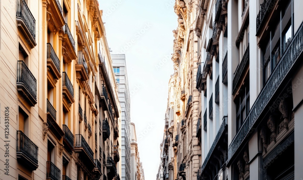 Modern Urban Streets with a Blend of Classic and Contemporary Architecture Modern Urban Streets with a Blend of Classic and Contemporary Architecture
