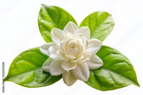 Arabian Jasmine Flower Isolated on White Background photo