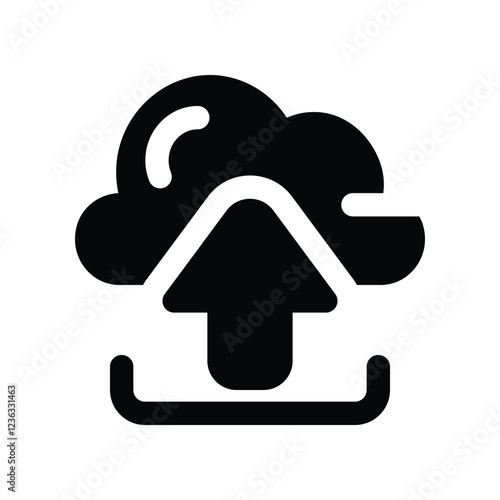 upload solid icon. vector icon for your website, mobile, presentation, and logo design.