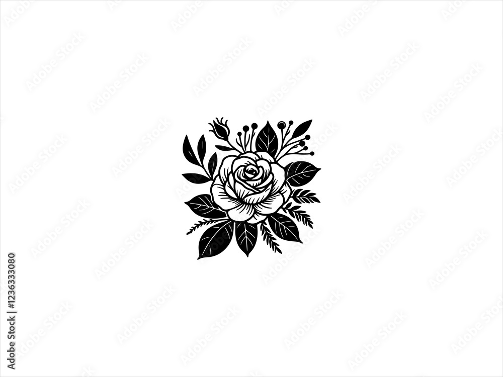 Obraz premium Rose logo vector desigen imeja