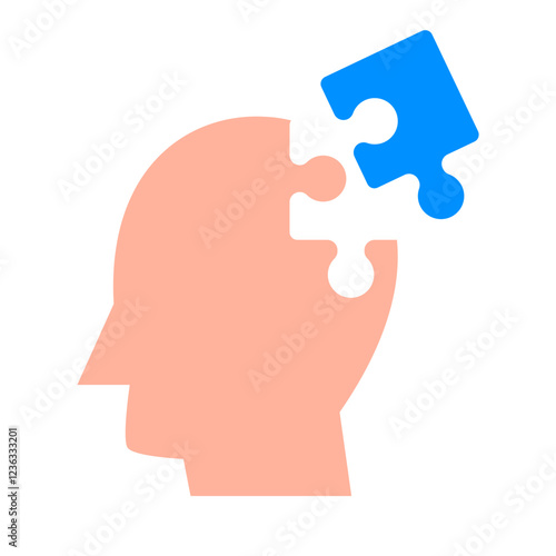Alzheimer illness Icon, confusion, eldery