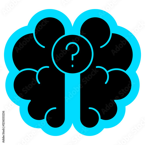 Alzheimer illness Icon, confusion, eldery