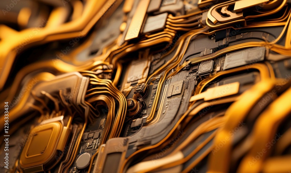 Intricate Sculpture Made from Recycled Circuit Boards and Wires Intricate Sculpture Made from Recycled Circuit Boards and Wires